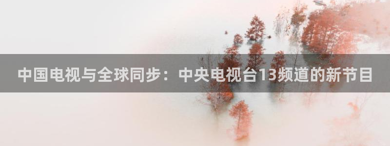 乐球吧直播间：中国电视与全球同步：中央电视台13频道的新节目