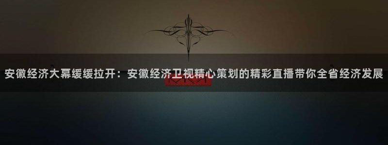 乐球在线观看高清直播：安徽经济大幕缓缓拉开：安徽经济卫视精心策划的精彩直播带你全省经济发展